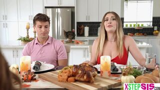 Stepsisters thanksgiving pie gets fucked