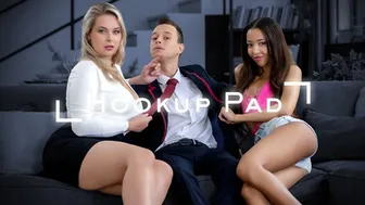 Mylf - Nikki And His Girlfriend Lia Go To The Hookup Pad To Have Sex But They Get Caught By A Horny Stepmom