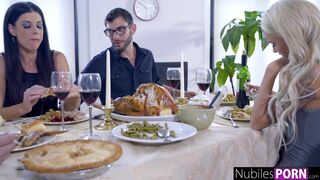 NP Thanksgiving: Were Thankful for Stepmom Titties & Moist Pussies