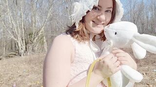 Easter Egg Hunt in Thick Diapers and Short Dress