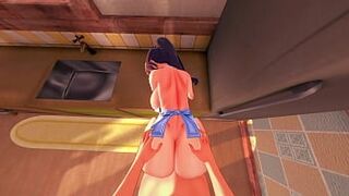 POV Ayane Chirakawa is fucked doggy style in an apron