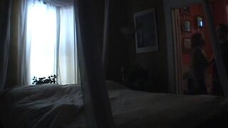 Teen slut caught fucking on spy cam