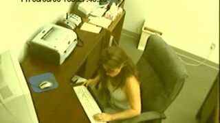 Spy cam office slut gives a secret handjob