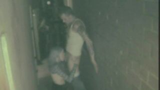 Hot Couple Blowjob and Fucking back of club