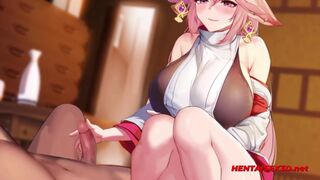 Beautiful Pink Haired Busty Girl 3D HENTAI