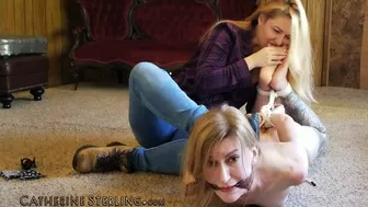 Barefoot Bondage Videos - 0070 A Naked, Helpless & Hogtied Catherine Sterling'S Bare Feet Are Feasted  On By Lisa Harlotte! Barefoot Bondage, Biting, Licking, Lesbian Domination!  WMV Version - FAPCAT