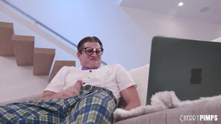 Big Tits French MILF Stepmom Fucks Nerdy Stepson Nathan Bronson When He Least Expects It