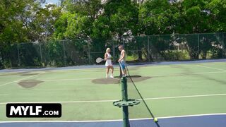 Mellanie Loves Playing Tennis, But Even More So, She Loves Sucking Oliver’s Juicy Cock - MYLF