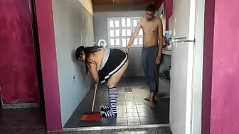 My Stepmother Always Wears Very Little Clothes When She Cleans The House, Which Makes Me Very Hard. She Likes How I Put My Whole Cock In Her.