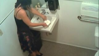 Scandalous GFs - Piss fetish office whore peeing in the pot