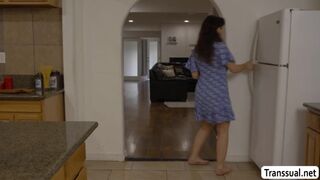 Horny MILF analed by stepsons TS girlfriend