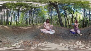 Tempting Yanks VR Turquoise Masturbating Outdoors In 3D Video