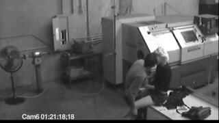 Co workers masturbating in horny office warehouse
