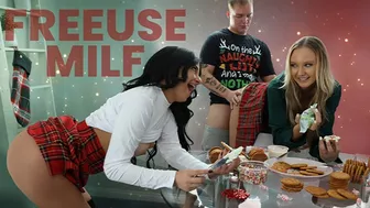 Tep Son porn video – Freeuse MILF - FreeUse Christmas - Step Son And Step Daughter Bang Their Step Mom Whenever They Want On Xmas