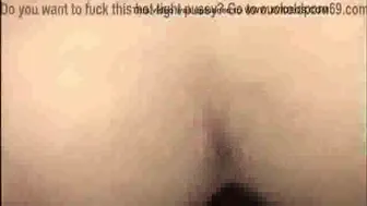 Wife has big orgasm with black bull while husband watches