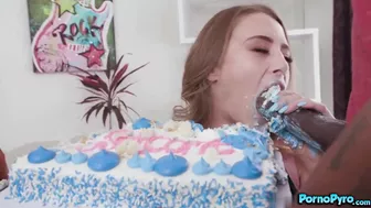 Slender Kyler Quinn Sucks On 2 Old BBCs