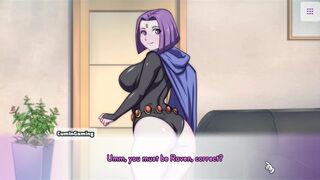 Waifu Hub S2 - Adult Raven from Teen Titans [ Parody Hentai game PornPlay ] Ep.1 Raven stripped us in the blink of a eye with dark magic