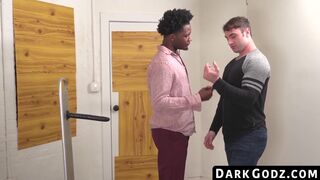 Before any real black cock action the white dude was just practicing