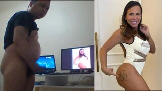 Turkish guy is masturbating to Gretchen's ass photo