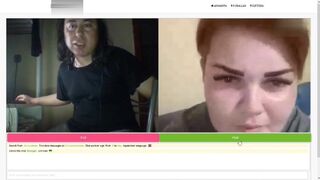 Russian woman is showing her cunt to Turkish tranny