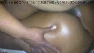 Housewife lets big black cock fuck her then swallows
