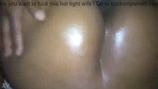 Housewife lets big black cock fuck her then swallows