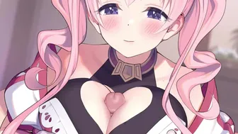 Cute Pink Big Titty Hentai Girl Gives A Titjob!