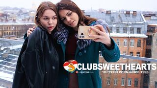 Club Sweethearts - 18yo Lesbians Sirena and Lana Rose from selfie to orgasm at ClubSweethearts