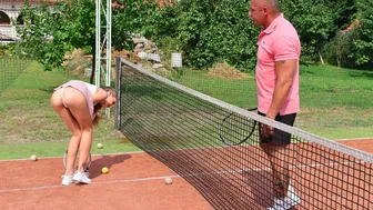 DDF Network - Very skinny young hottie Tiffany Tatum roughly nailed on the tennis court