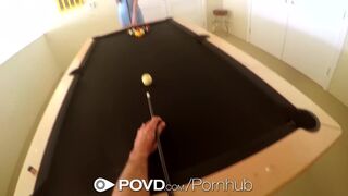 Pool Table Masturbation and Fuck with Brunette Samantha Hayes