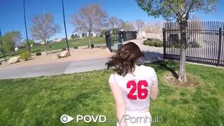 Povd Flexible Brunette Kylie Quinn Fucked after Football in the Park