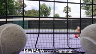 Step Bro gives Step Sis Tennis Lessons & Big Dick