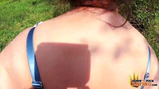 DIRTY PRISCILLA NATURAL BIG TITS BRUNETTE MILF WANTS TO FUCK IN THE PARK