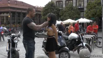 Babe In Gimp Mask Fucks In Public (Pamela Sanchez)