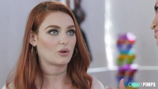 Redhead pornstar with beautiful eyes Lacy Lennon gives a nice interview