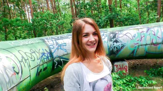 Deutschland Report - Cute German Teen Gets Picked Up And Fucked In The Forest