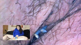 Medical fetish exploration and vore for your giantess Nicoletta who puts you inside her big pussy