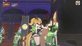 BOWSETTE Koopette Pegging Femdom Strap-on THREESOME