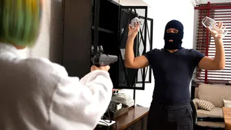 Porn World - Slutty Cop Roxy Lips DP’D By Partners After Busting Burglar