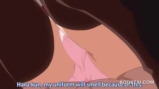 Anime school slut sucks cock and gets pussy rubbed