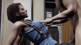 Resident Evil 3 Remake - Jill Valentine blowjob and sex - 3D Porn