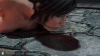 Bound and gagged Lara Croft is fucked hard by Tifa