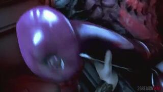 Samus Aran get fucked by alien huge dick