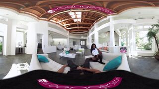 [360° VR] Sexy Black Perfect Ass Maid Fucked and Cream-pied