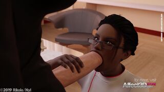 Affect3D - Ebony Nurse helping her futanari patient in a cool 3d animation