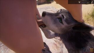 Wild Life / Furry Wolf girl Rasha Porn HD