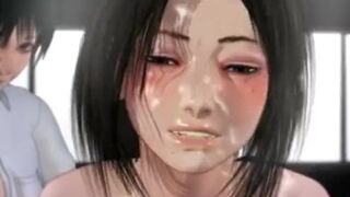 3D Hentai Video - Babe in different costumes is screwed