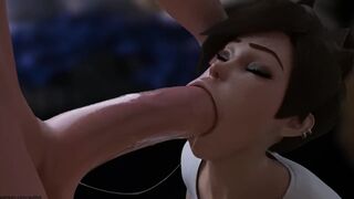 3D OverWatch Tracer And Emily Fucking Over Watch Emily