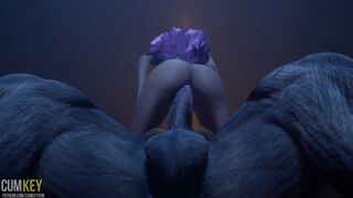 Perfect Big BOOBS Bitch Fucking with Big Cock Monster | 3D Porn Wild Life