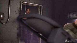 Persistant Evil: Control / Futa Excella tests her huge cock on Jill Valentine / Resident Evil